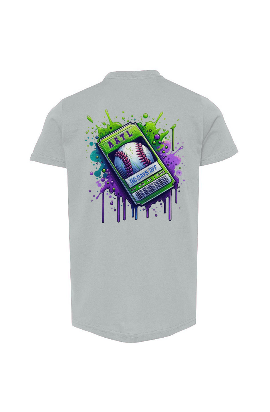 Game Day Ticket Youth T-shirt- Silver