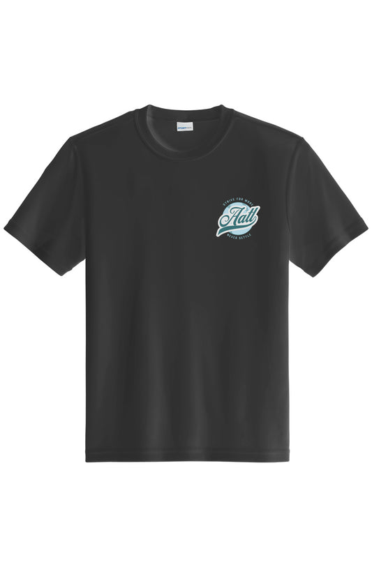 strive for more youth shirt- black